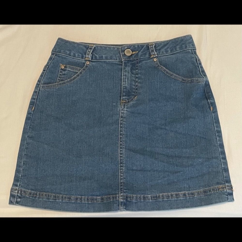 Copper key a line large jean skirt